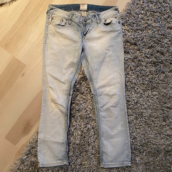 Arden B Low Rise Straight Jeans - Light Wash Sz 4 EUC - Picture 1 of 6